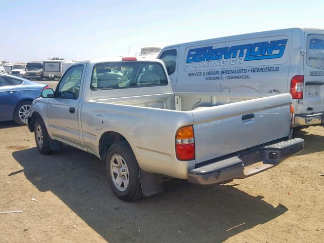 5TENL42N44Z353358 - 2004 TOYOTA TACOMA SILVER photo 3