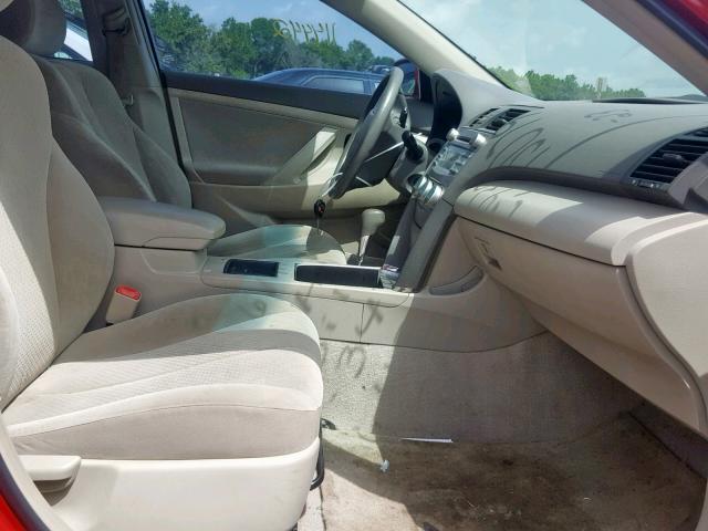 4T1BE46K59U347013 - 2009 TOYOTA CAMRY BASE RED photo 5