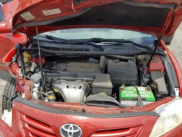 4T1BE46K59U347013 - 2009 TOYOTA CAMRY BASE RED photo 7