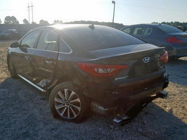 5NPE34AF0HH456988 - 2017 HYUNDAI SONATA SPO BLACK photo 3