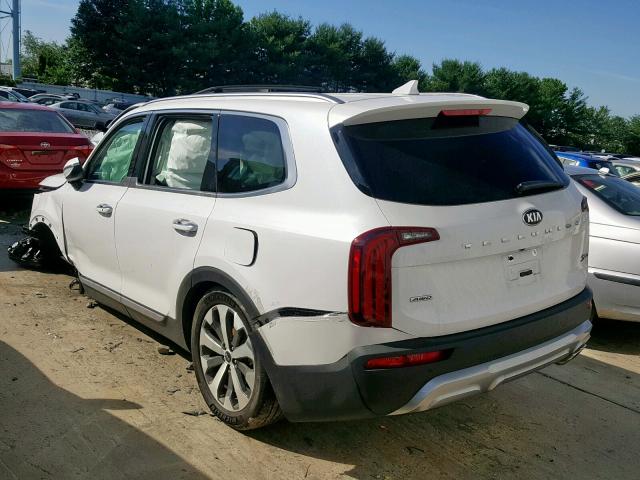 5XYP6DHC9LG005053 - 2020 KIA TELLURIDE WHITE photo 3