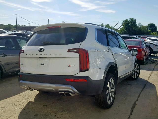 5XYP6DHC9LG005053 - 2020 KIA TELLURIDE WHITE photo 4