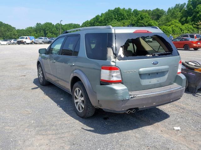 1FMDK02W88GA10268 - 2008 FORD TAURUS X S GREEN photo 3