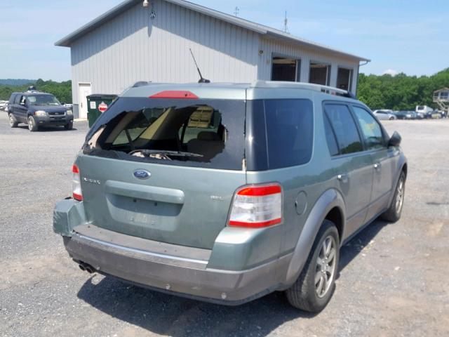 1FMDK02W88GA10268 - 2008 FORD TAURUS X S GREEN photo 4