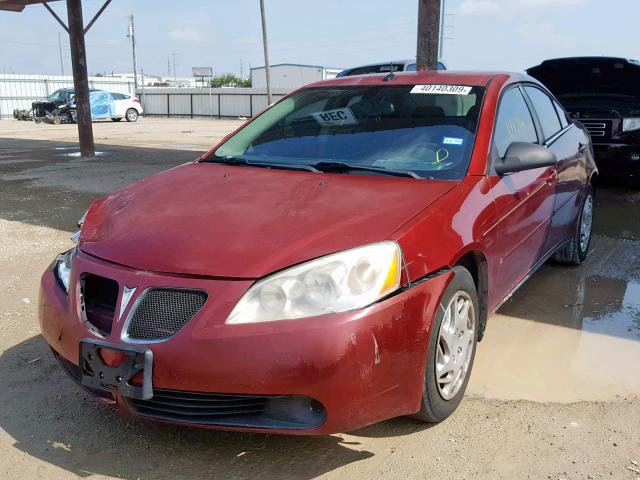 1G2ZF57B884223079 - 2008 PONTIAC G6 VALUE L RED photo 2