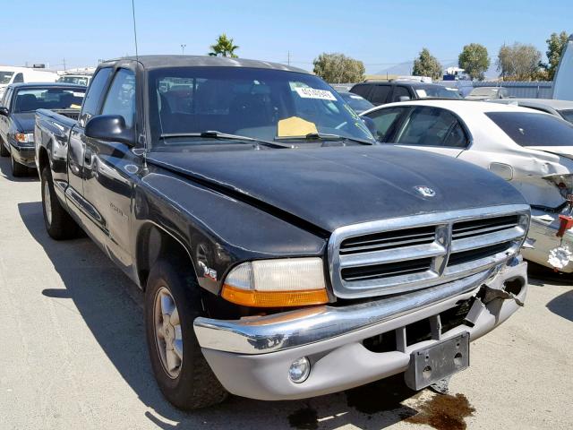 1B7GL22X5YS750649 - 2000 DODGE DAKOTA BLACK photo 1