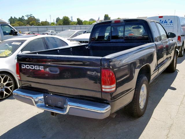 1B7GL22X5YS750649 - 2000 DODGE DAKOTA BLACK photo 4