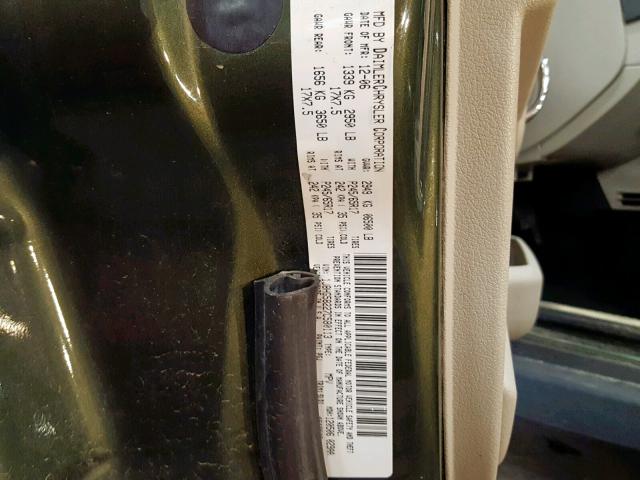 1J8HG58227C580113 - 2007 JEEP COMMANDER GREEN photo 10