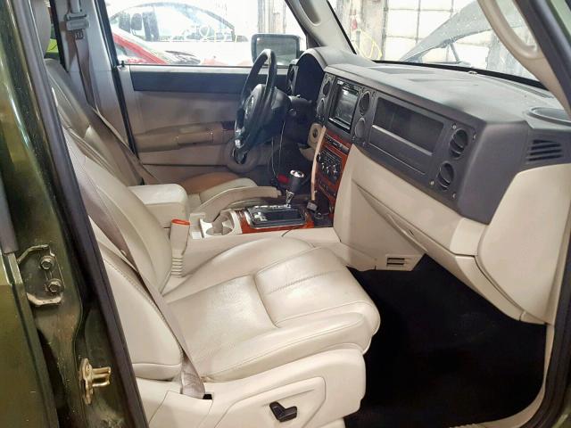 1J8HG58227C580113 - 2007 JEEP COMMANDER GREEN photo 5