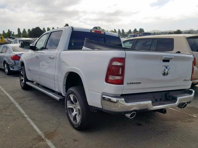 1C6SRFJT8KN773032 - 2019 RAM 1500 LARAM WHITE photo 3