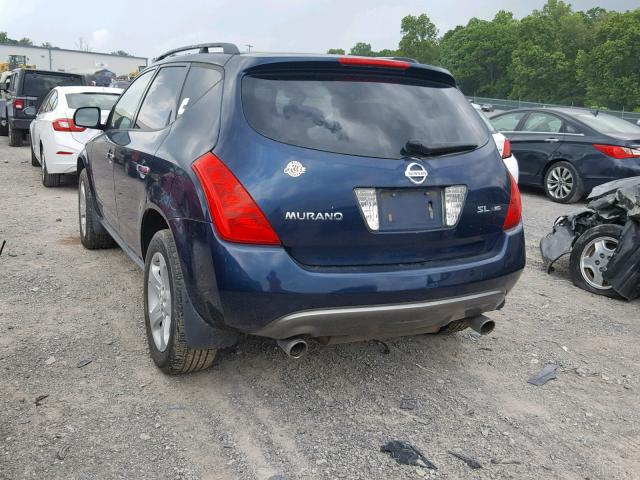 JN8AZ08W93W216101 - 2003 NISSAN MURANO BLUE photo 3