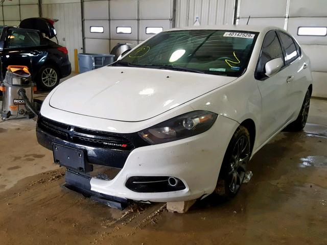 1C3CDFBA4DD342421 - 2013 DODGE DART SXT WHITE photo 2