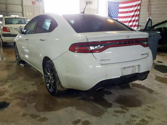 1C3CDFBA4DD342421 - 2013 DODGE DART SXT WHITE photo 3