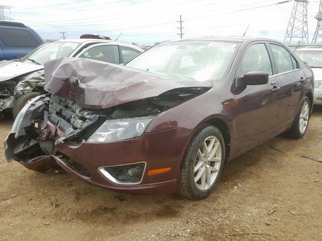 3FAHP0JA1BR241709 - 2011 FORD FUSION SEL MAROON photo 2