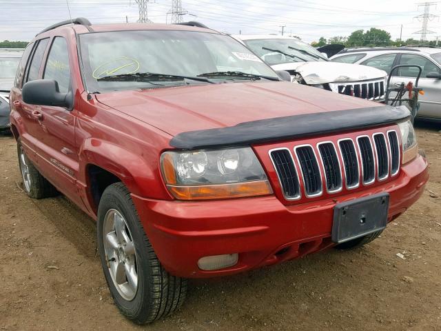 1J8GW58N72C187564 - 2002 JEEP GRAND CHER RED photo 1