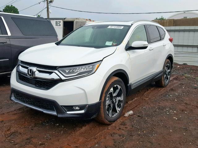 JHLRW2H92KX004522 - 2019 HONDA CR-V TOURI WHITE photo 2