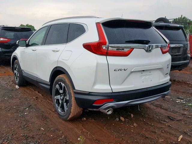 JHLRW2H92KX004522 - 2019 HONDA CR-V TOURI WHITE photo 3