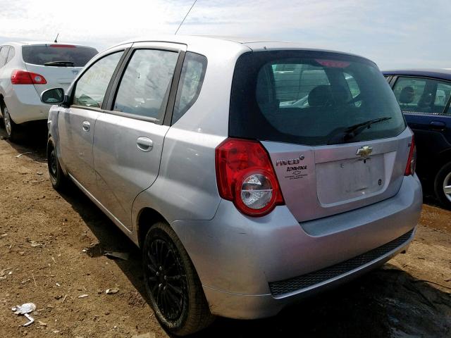 KL1TD6DE9BB133123 - 2011 CHEVROLET AVEO LS SILVER photo 3