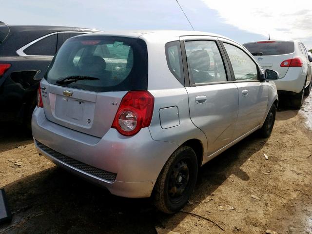 KL1TD6DE9BB133123 - 2011 CHEVROLET AVEO LS SILVER photo 4