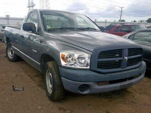 1D7HA16K58J167321 - 2008 DODGE RAM 1500 S GRAY photo 1