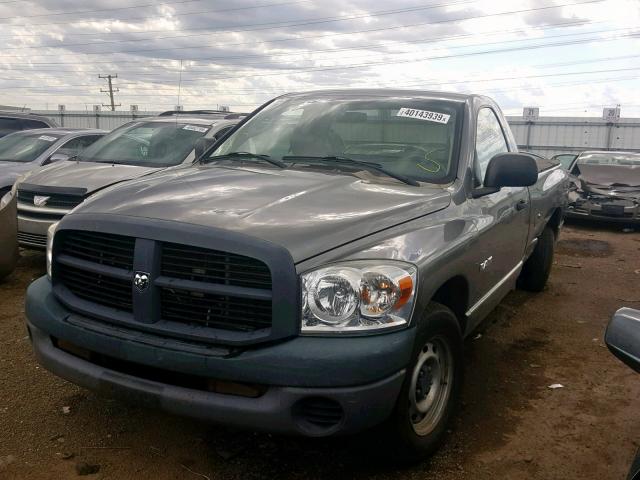 1D7HA16K58J167321 - 2008 DODGE RAM 1500 S GRAY photo 2