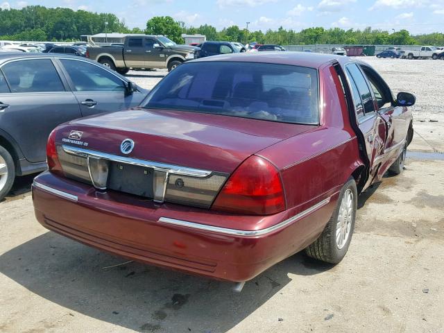 2MEFM74V78X623026 - 2008 MERCURY GRAND MARQ BURGUNDY photo 4