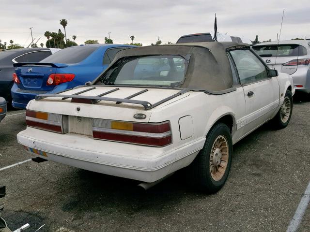 1FABP27MXGF234278 - 1986 FORD MUSTANG LX WHITE photo 4