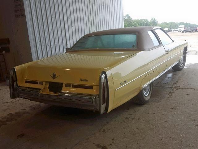 6D47R4Q181932 - 1974 CADILLAC DEVILLE YELLOW photo 4