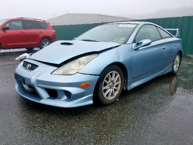 JTDDR32TX30149391 - 2003 TOYOTA CELICA GT BLUE photo 2