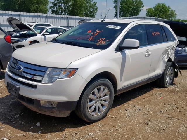 2FMDK4KC7ABA60718 - 2010 FORD EDGE LIMIT WHITE photo 2