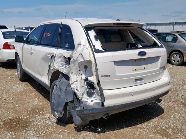 2FMDK4KC7ABA60718 - 2010 FORD EDGE LIMIT WHITE photo 3