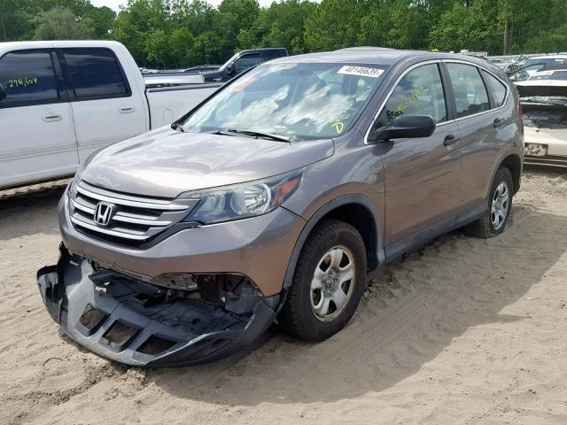 5J6RM4H38DL079935 - 2013 HONDA CR-V LX GRAY photo 2