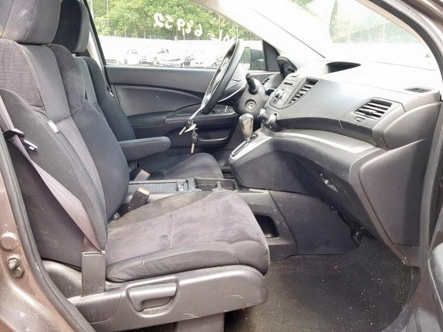 5J6RM4H38DL079935 - 2013 HONDA CR-V LX GRAY photo 5