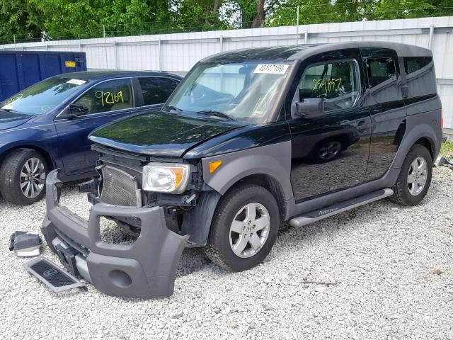 5J6YH28574L030053 - 2004 HONDA ELEMENT EX BLACK photo 2