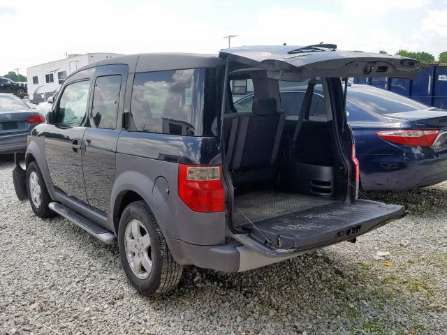 5J6YH28574L030053 - 2004 HONDA ELEMENT EX BLACK photo 3