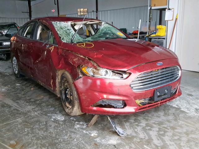 3FA6P0G78ER355665 - 2014 FORD FUSION S RED photo 1