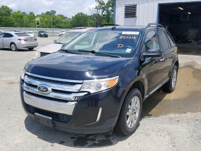 2FMDK3JCXBBB50216 - 2011 FORD EDGE SEL BLACK photo 2