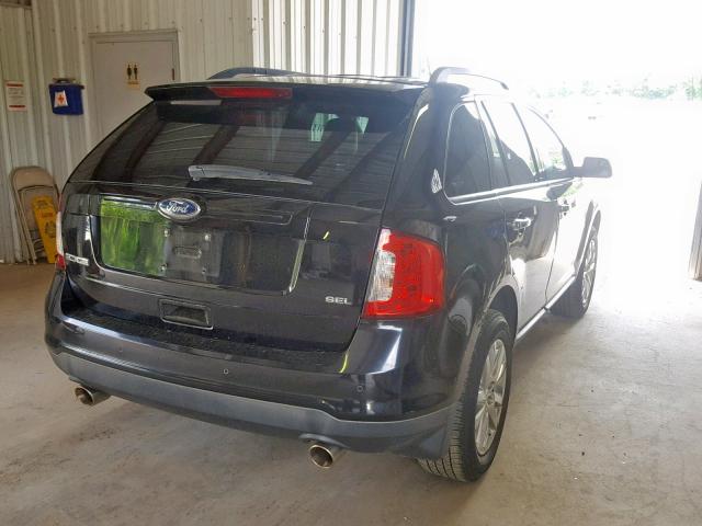 2FMDK3JCXBBB50216 - 2011 FORD EDGE SEL BLACK photo 4