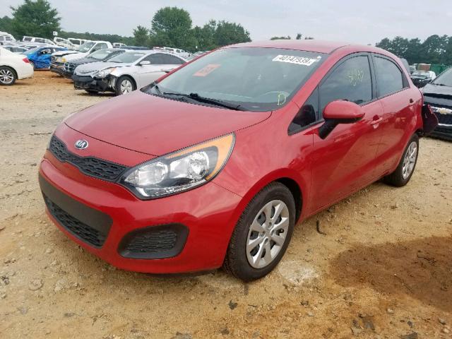 KNADM5A38F6516721 - 2015 KIA RIO LX RED photo 2