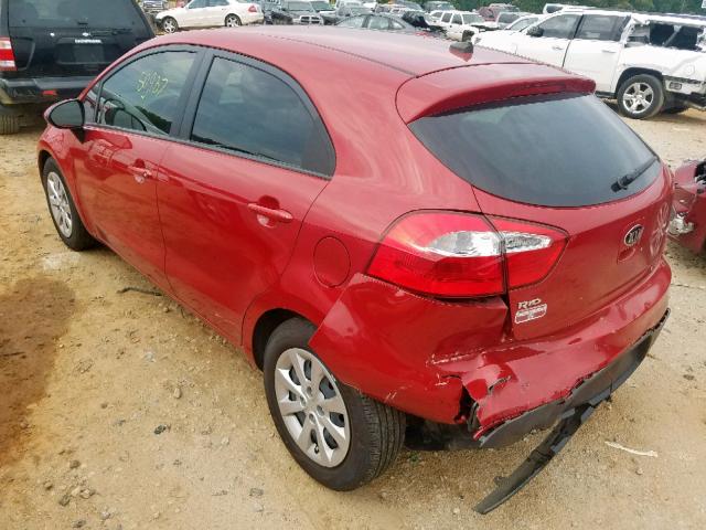 KNADM5A38F6516721 - 2015 KIA RIO LX RED photo 3