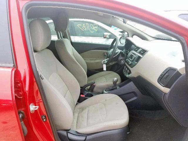 KNADM5A38F6516721 - 2015 KIA RIO LX RED photo 5