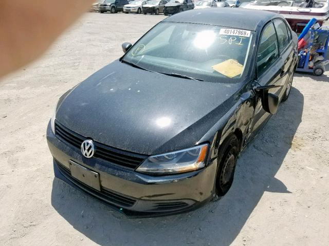 3VW2K7AJ6EM375878 - 2014 VOLKSWAGEN JETTA BASE BLACK photo 2