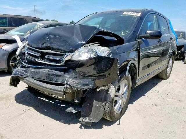 5J6RE3H71BL051384 - 2011 HONDA CR-V EXL BLACK photo 2