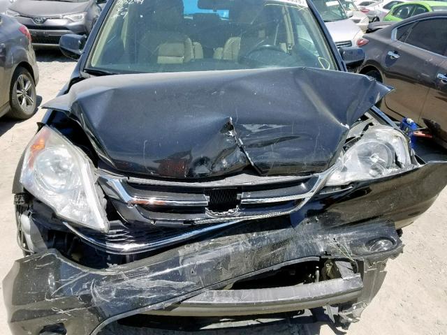 5J6RE3H71BL051384 - 2011 HONDA CR-V EXL BLACK photo 7