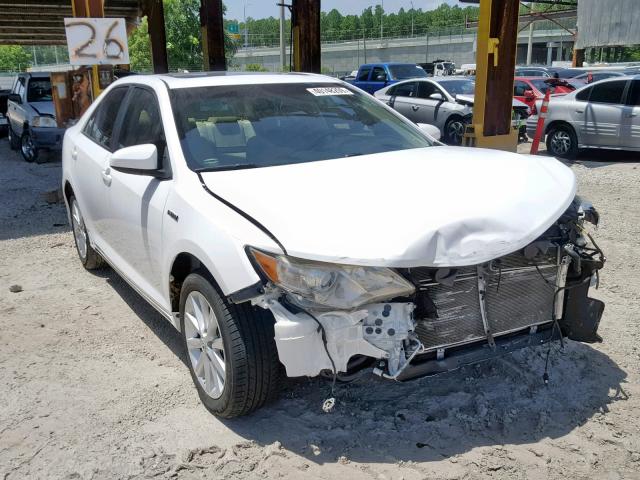 4T1BD1FK8CU039651 - 2012 TOYOTA CAMRY HYBR WHITE photo 1