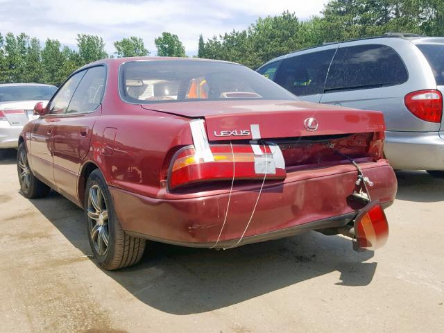 JT8GK13TXS0087718 - 1995 LEXUS ES 300 MAROON photo 3