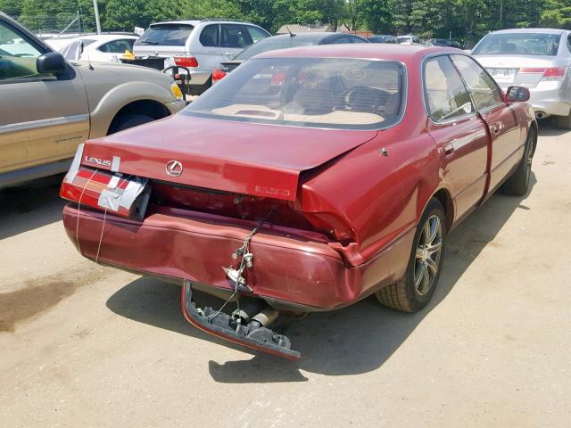 JT8GK13TXS0087718 - 1995 LEXUS ES 300 MAROON photo 4