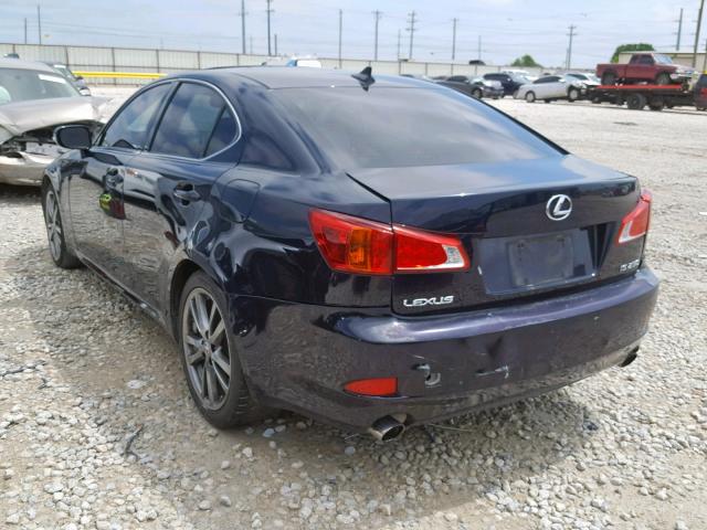 JTHBK262695097694 - 2009 LEXUS IS 250 BLUE photo 3