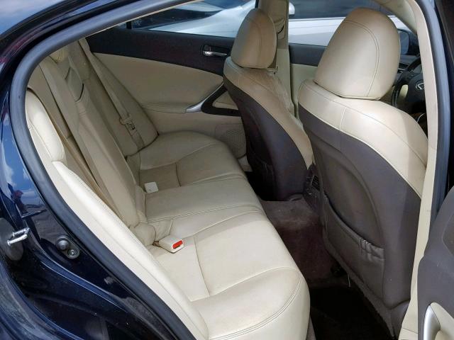 JTHBK262695097694 - 2009 LEXUS IS 250 BLUE photo 6