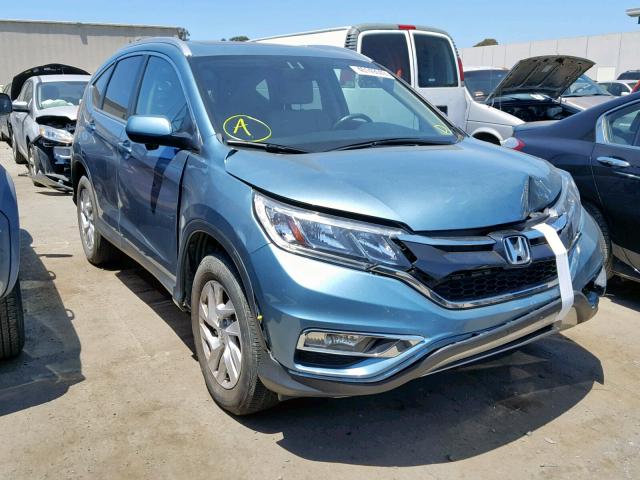 2HKRM4H71FH636166 - 2015 HONDA CR-V EXL GREEN photo 1